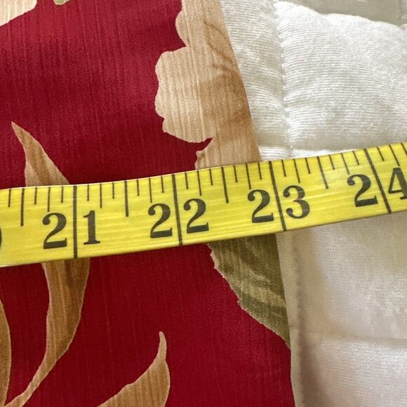 Vintage ALFRED DUNNER Womens Red Floral Tropical Retro Summer Midi Modest 16 - Picture 8 of 9